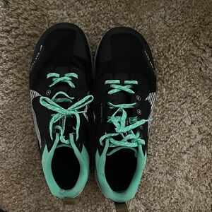 Stylish Black and Mint Athletic Shoes